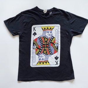 King of Spades Short Sleeve Black Graphic T Shirt Adult Medium